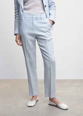 MANGO Regular Pleated Pants 'Boreli' in Blue