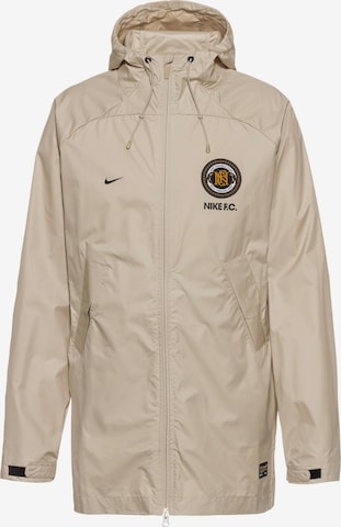 NIKE Sportjacke 'FC' in Beige: Vorderseite