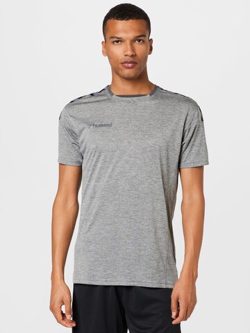 T-Shirt fonctionnel Hummel en gris : devant