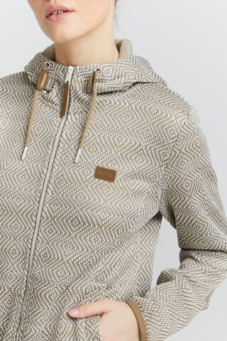 Oxmo Fleecejacke 'Pebbles' in Beige