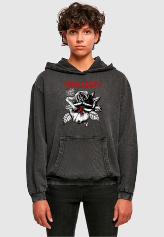 Merchcode Sweatshirt 'Thin Lizzy - Rose Color' in Zwart: voorkant