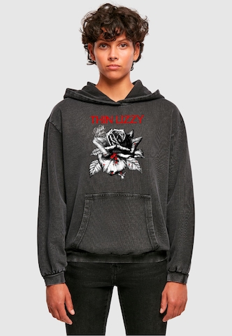 Merchcode Sweatshirt 'Thin Lizzy - Rose Color' in Black: front