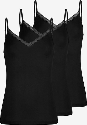 Mey Onderhemd 'Modal Lace' in Zwart: voorkant