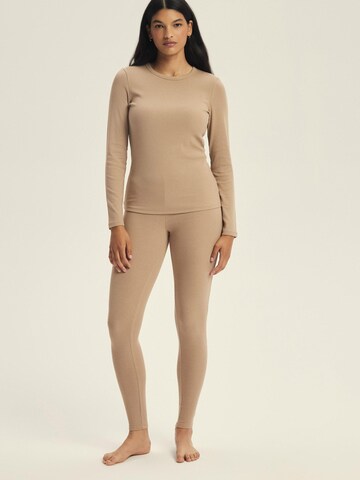 ESOTIQ - Skinny Leggings 'Sportleggings High Waist Viskose Baumwolle Mix bequem Alltag Jana' en beige