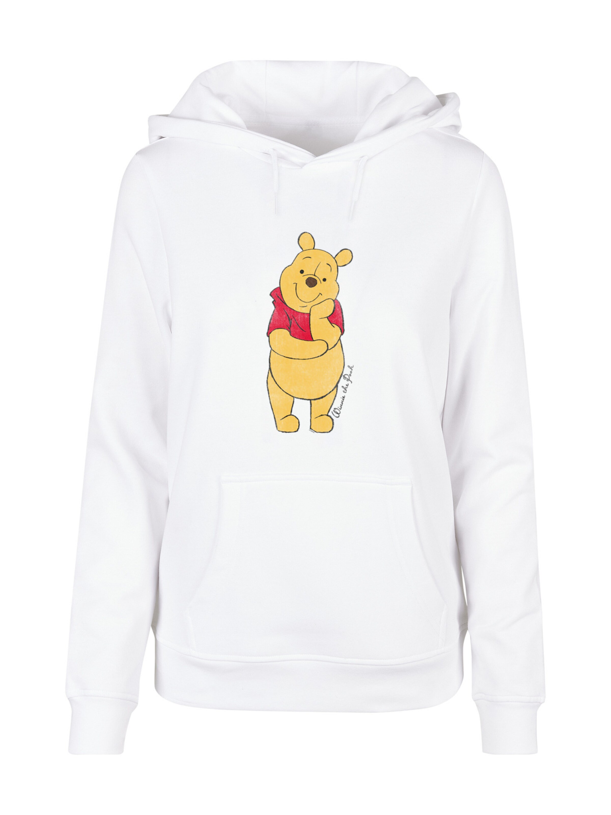 Felpa 'Disney Winnie Puuh Der Bär' di F4NT4STIC in bianco: frontale