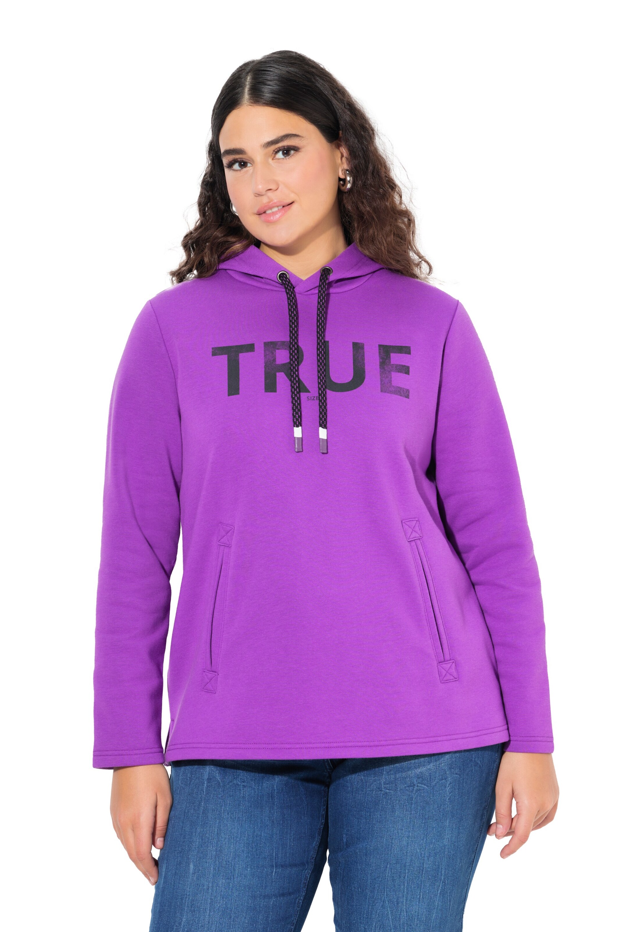 Ulla Popken Sweatshirt in Purple: front