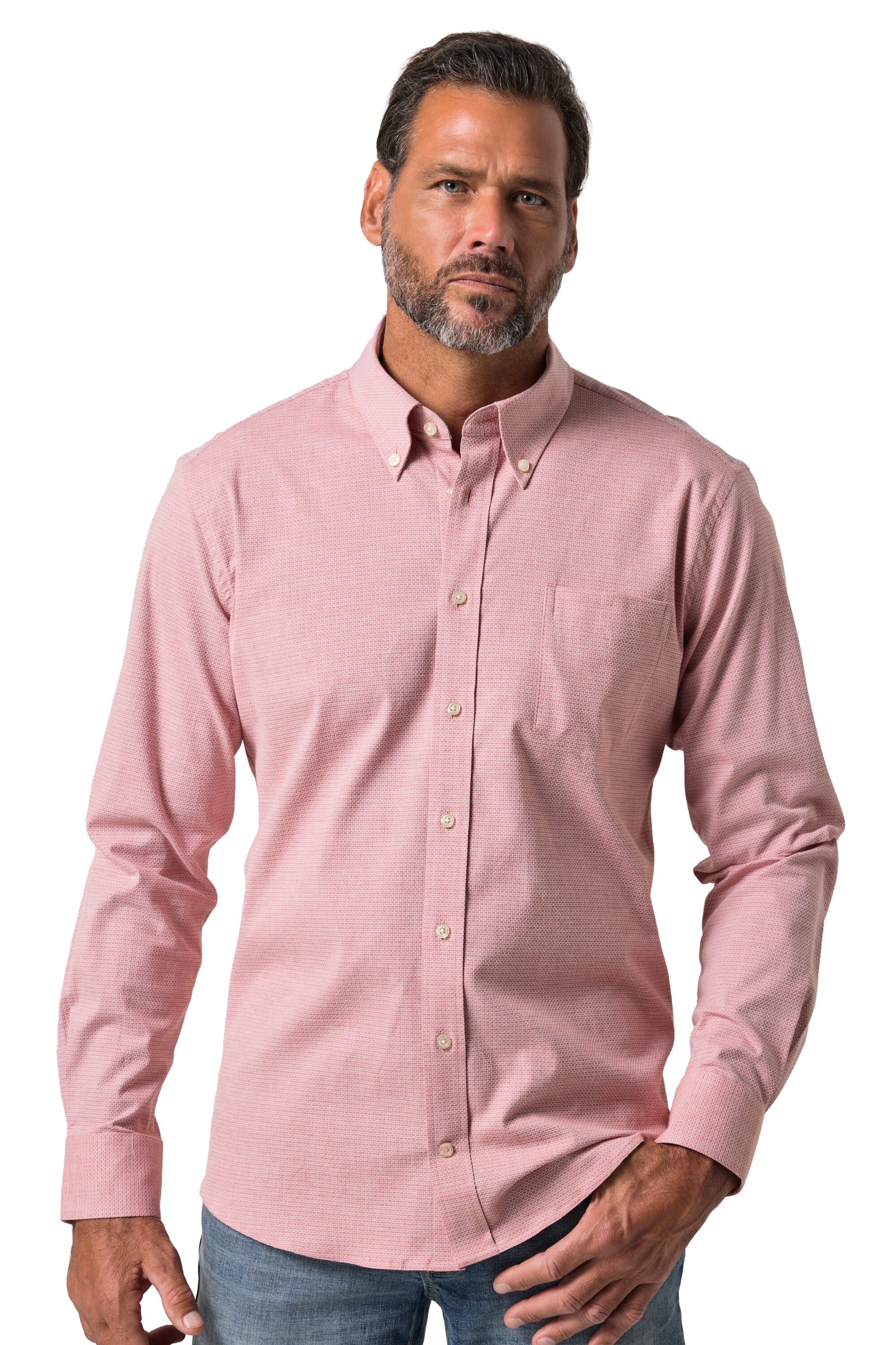 JP1880 Regular fit Overhemd in Roze: voorkant