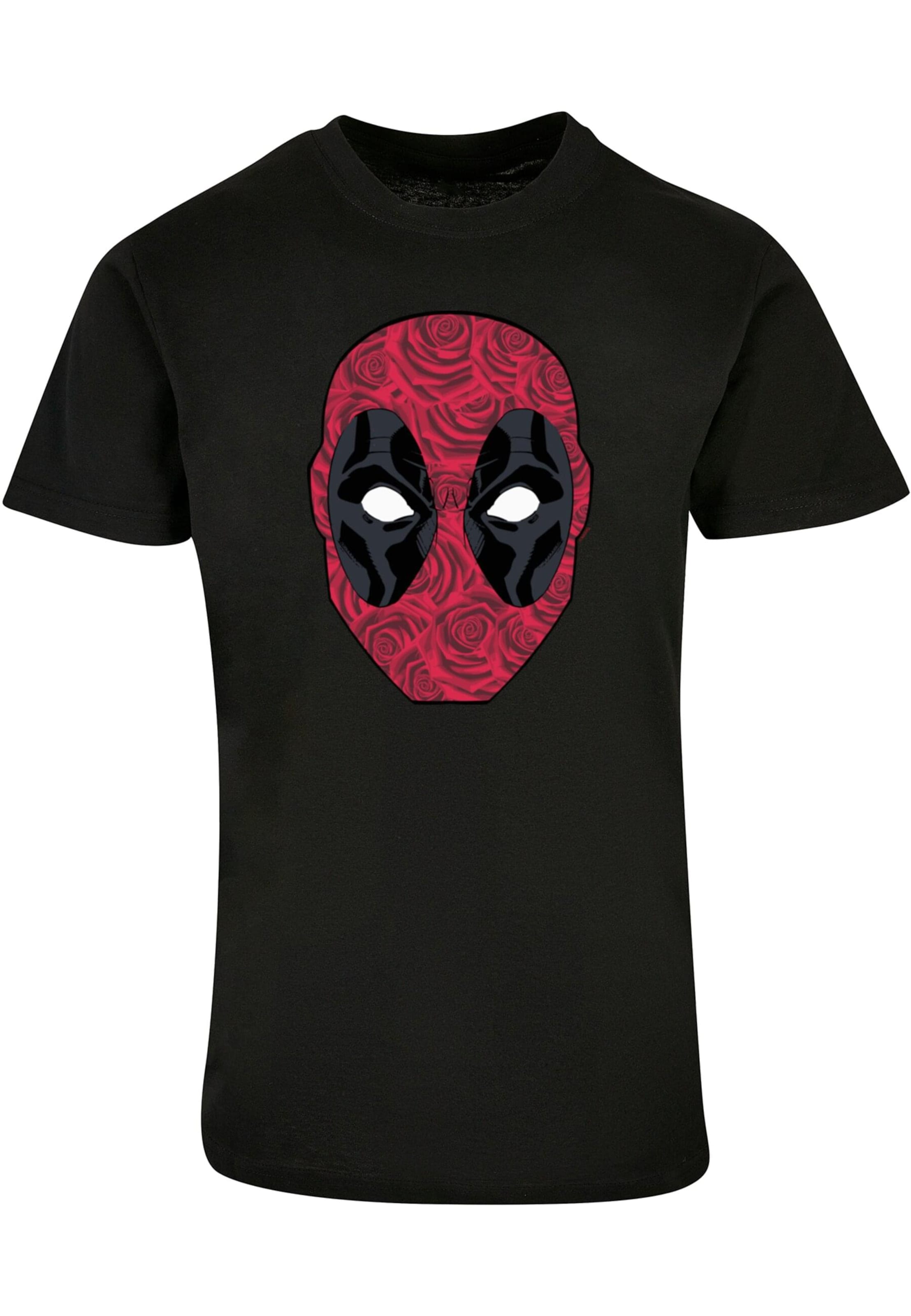 T-Shirt 'Deadpool - Head Of Roses' ABSOLUTE CULT en noir : devant