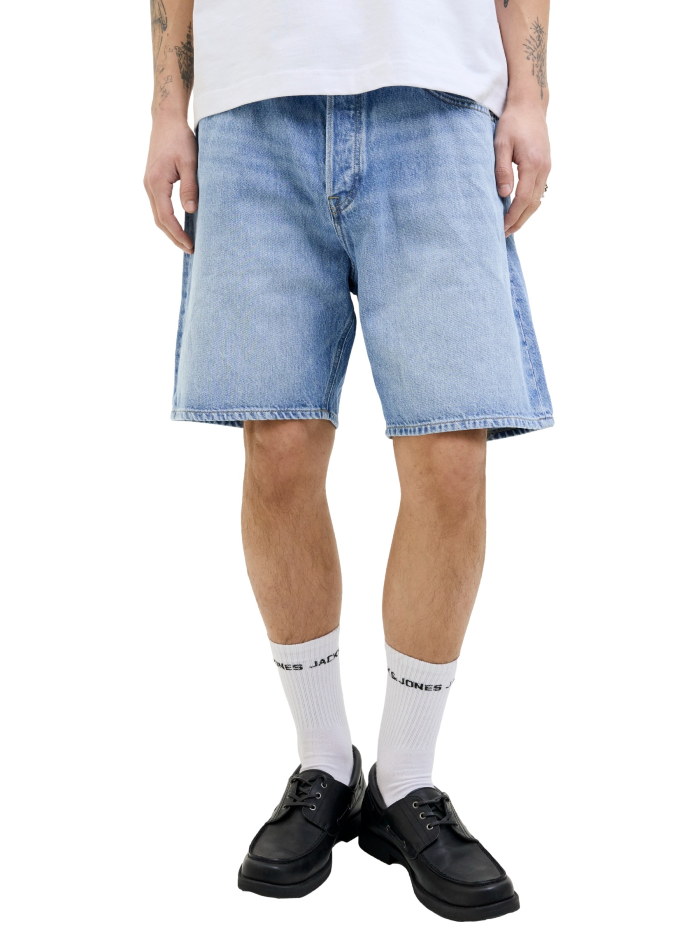 mėlyna JACK & JONES Laisvas Kelnės 'JJITONY JJORIGINAL SHORTS SBD 210 SN': priekis