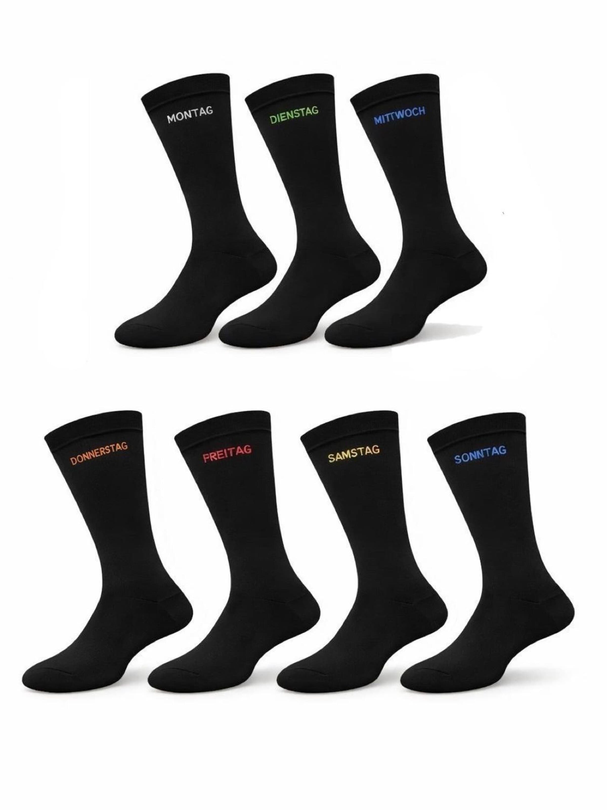 Cocain Underwear Socks 'mit Wochentagen' in Black: front