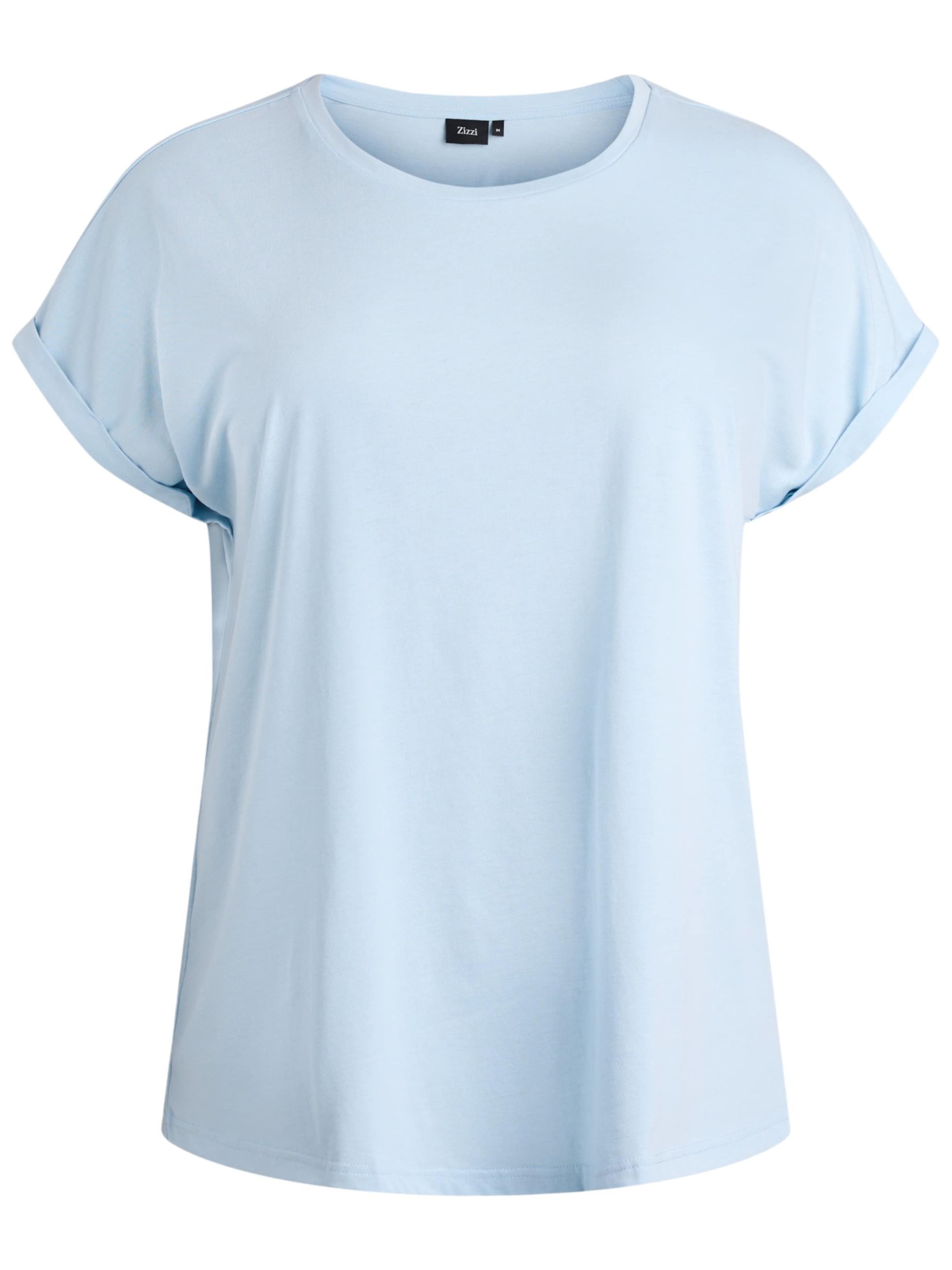 Zizzi T-Shirt 'MKatja' in Blau: Vorderseite