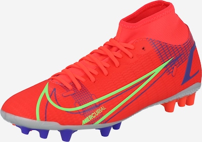 NIKE Kopačke 'Mercurial 8 Academy' u neonsko zelena / neonsko ljubičasta / narančasto crvena, Pregled proizvoda