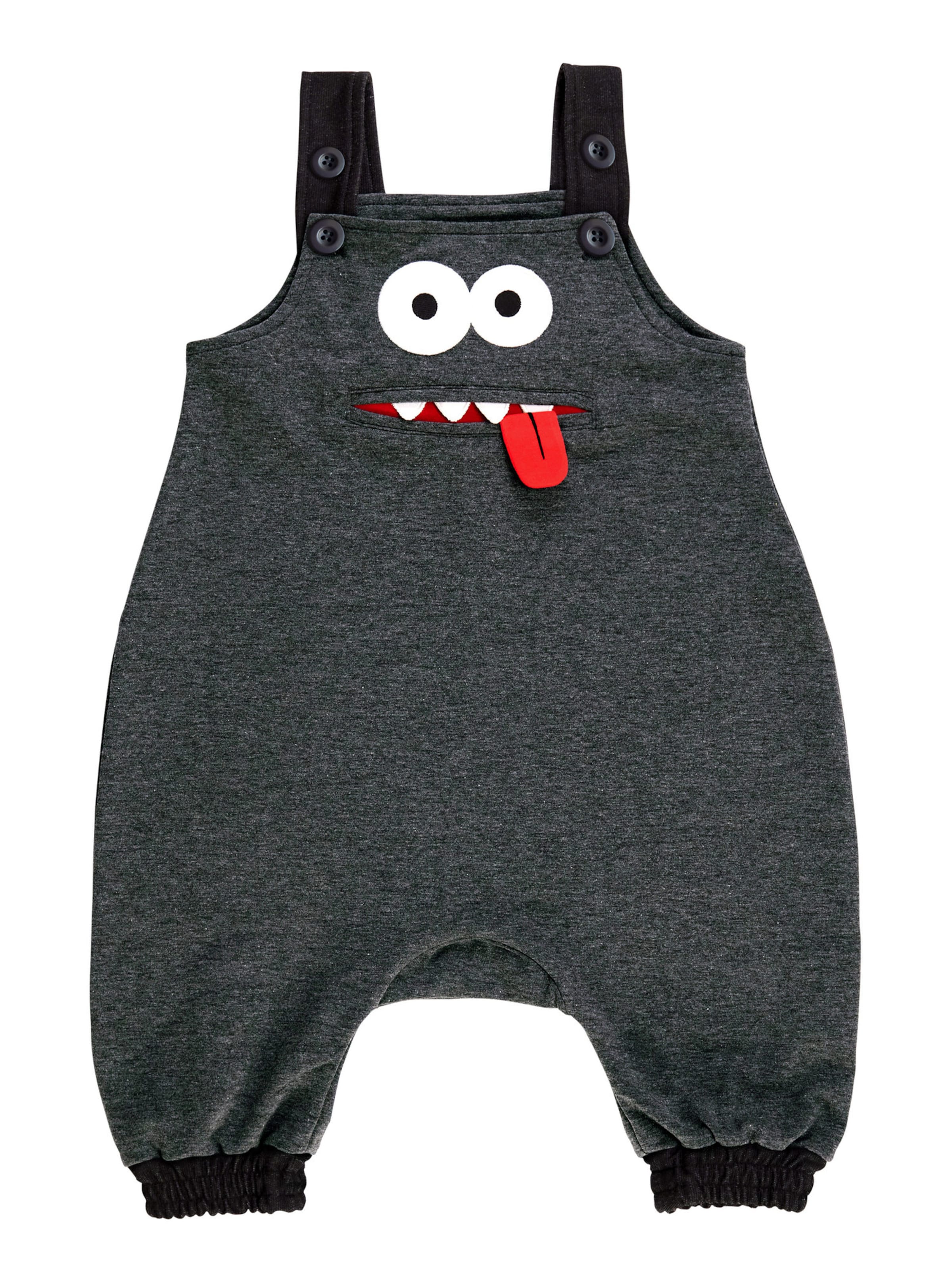 Regular Salopette 'CFF-21Y1-083' Denokids en gris : devant