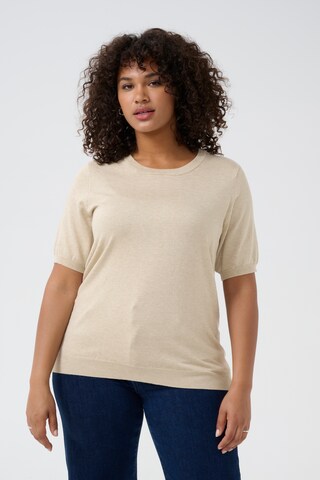 Pullover 'KC Lizzy' di KAFFE CURVE in beige: frontale