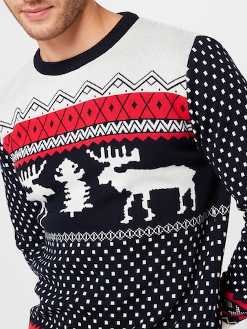 Kronstadt Regular fit Sweater 'Christmas' in Blue