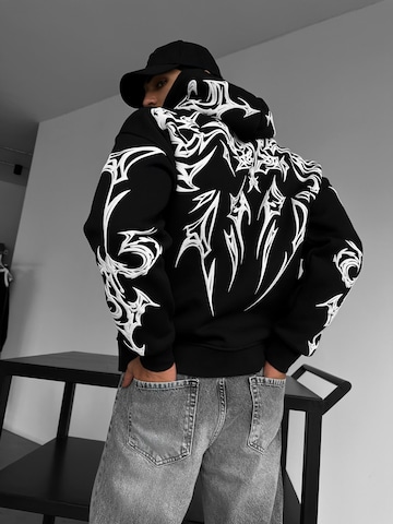 Felpa 'Oversize Mafia Tribal Hoodie - Black' di Kleidermafia in nero