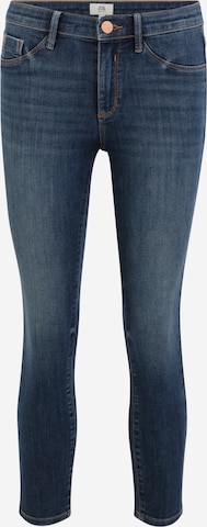 River Island Petite - Skinny Calças de ganga 'MOLLY' em azul: frente