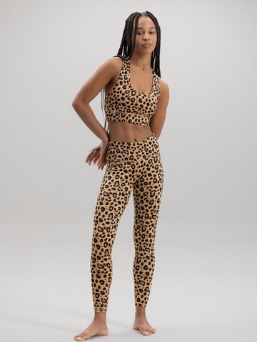 Hey Honey Skinny Leggings 'Cropped' in Braun: Vorderseite