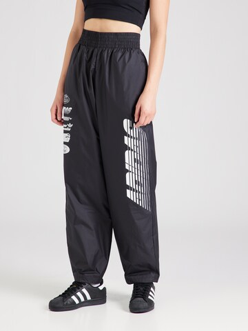 ADIDAS ORIGINALS Loosefit Broek 'Side  Graphics' in Zwart: voorkant