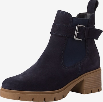 Tamaris Chelsea boots in Blauw: voorkant