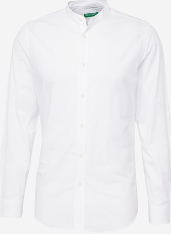 UNITED COLORS OF BENETTON Button Up Shirt in White: front