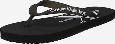 Calvin Klein Jeans Zehentrenner in schwarz / weiß, Produktansicht