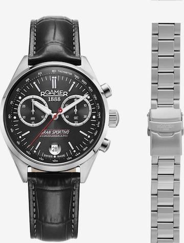 Montre à affichage analogique Roamer en noir : devant