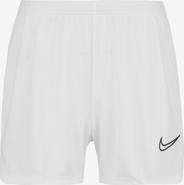 NIKE Regular Workout Pants 'Academy 21' in White: front