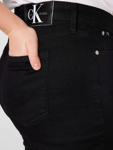 Calvin Klein Jeans Curve Skinny Kalhoty – černá