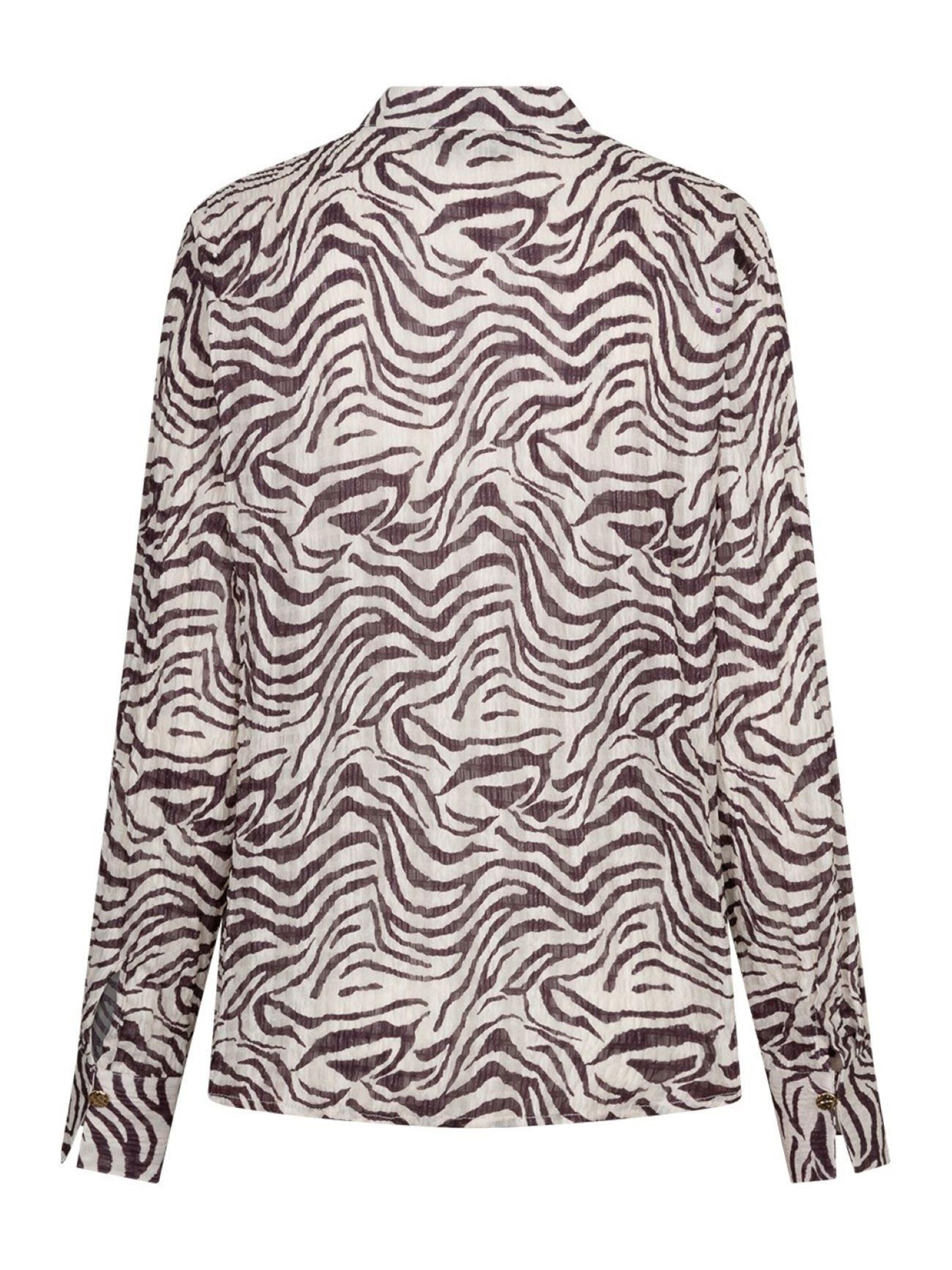 Red Button Blouse 'RB Zebra' in Rood