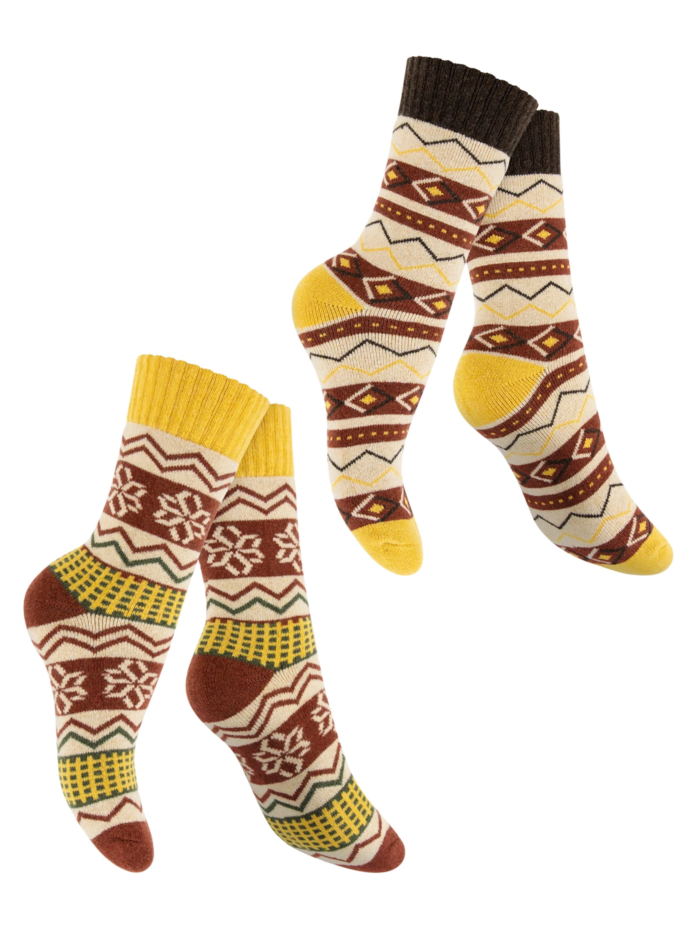 footstar Socken 'Hygge'‌‌‌‌ in Gelb: Vorderseite