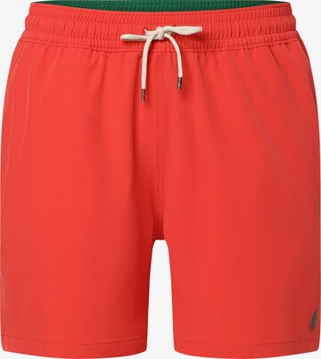 Shorts de bain Polo Ralph Lauren en rouge : devant