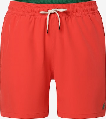 Shorts de bain Polo Ralph Lauren en rouge : devant