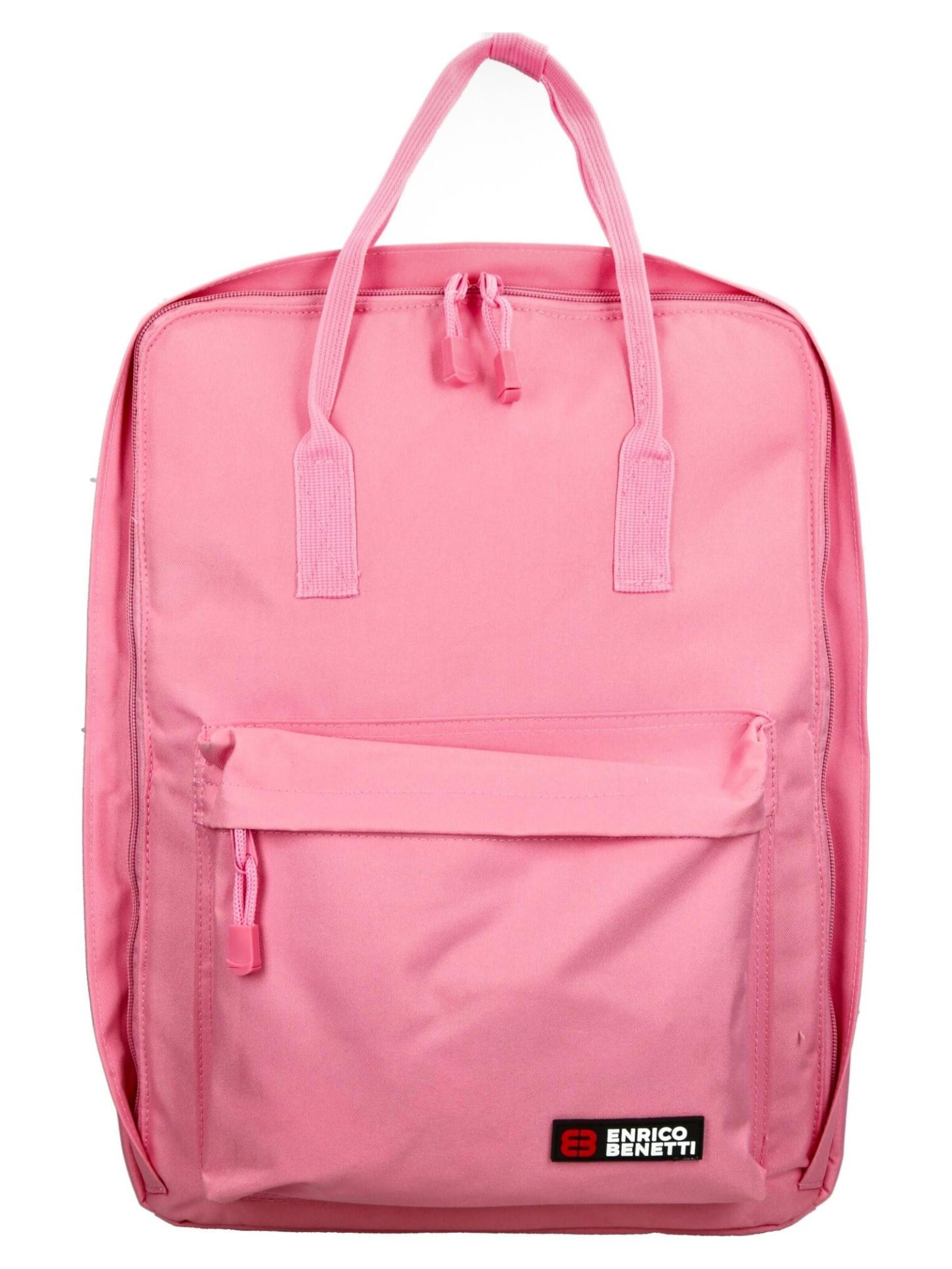 Enrico Benetti - Mochila en rosa: frente