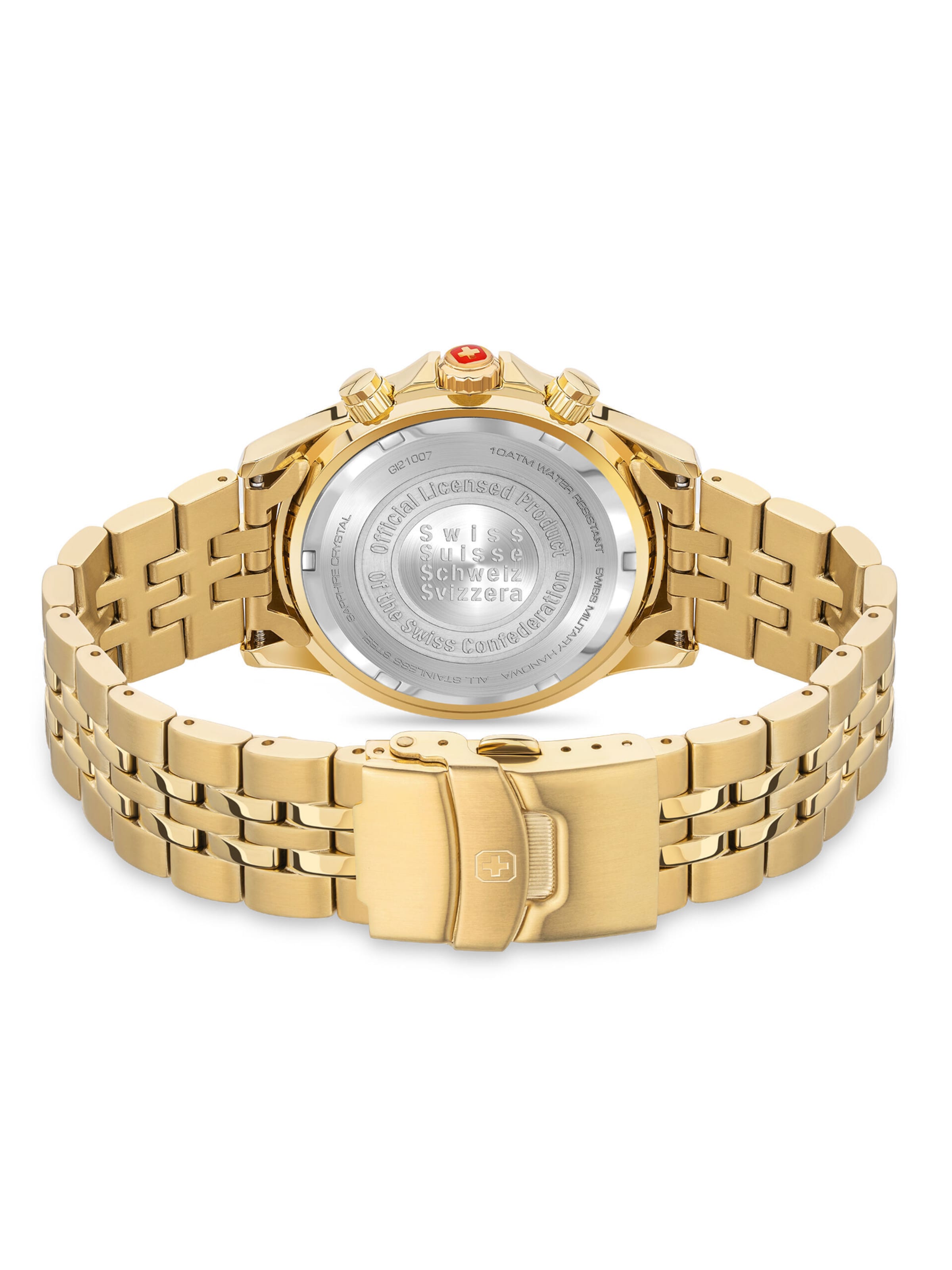 SWISS MILITARY HANOWA Analoog horloge 'Flagship X Chrono' in Goud