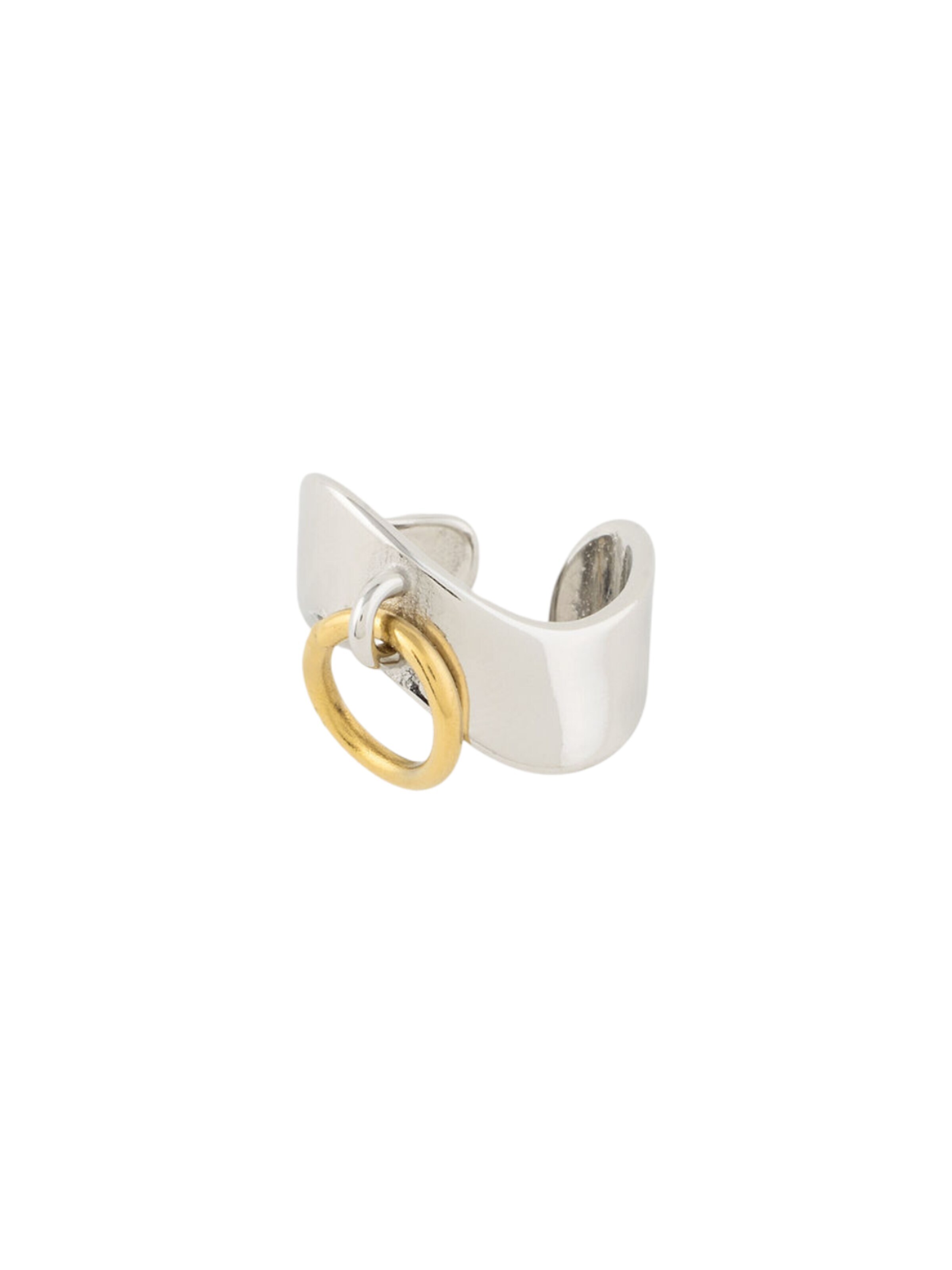 YParis Oorbellen 'Ear cuff Wavy Trash S' in Zilver: voorkant