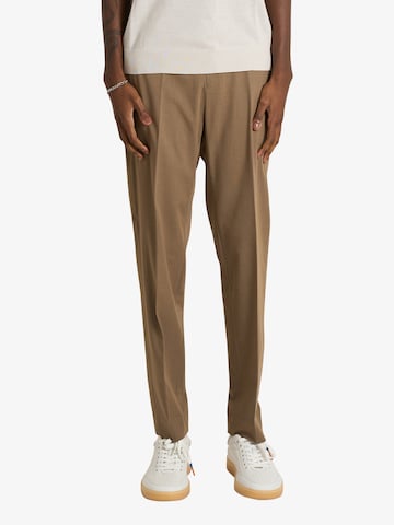 SSEINSE Regular Pleated Pants in Beige: front