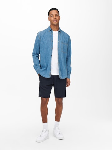 Only & Sons Regular Shorts 'Linus' in Blau