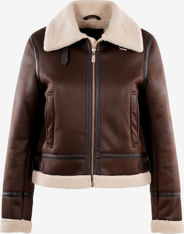 Yes Zee Winter Jacket 'Giubbino' in Brown: front