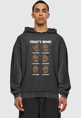 Sweat-shirt 'Guardians Of The Galaxy Vol 2 - Groot Todays Mood' ABSOLUTE CULT en noir : devant