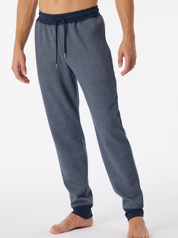 SCHIESSER Regular Workout Pants ' Mix & Relax ' in Blue: front