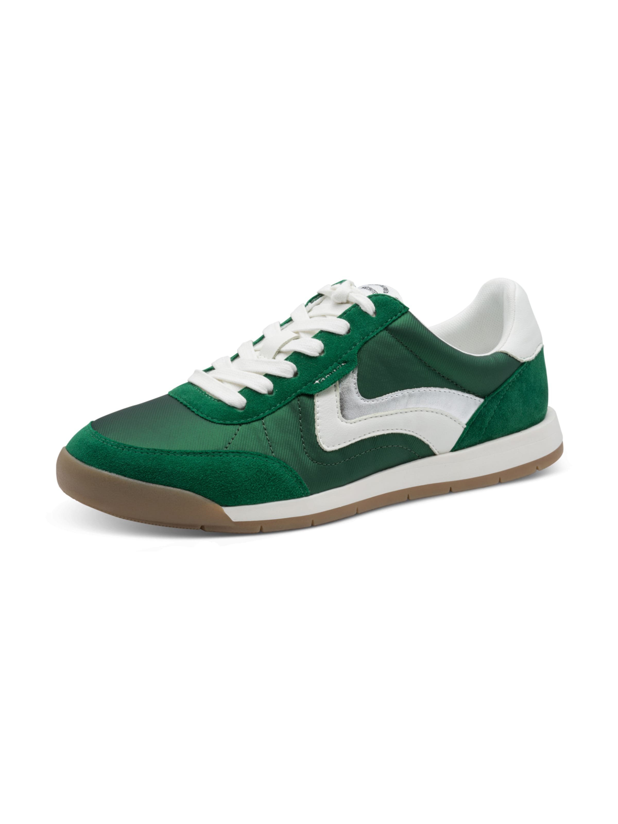 Tamaris Низкие кроссовки в Зеленый: спереди