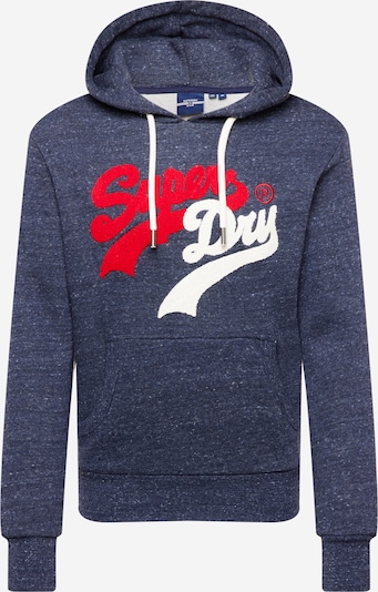 Superdry Sweatshirt in dunkelblau / rot / weiß, Produktansicht