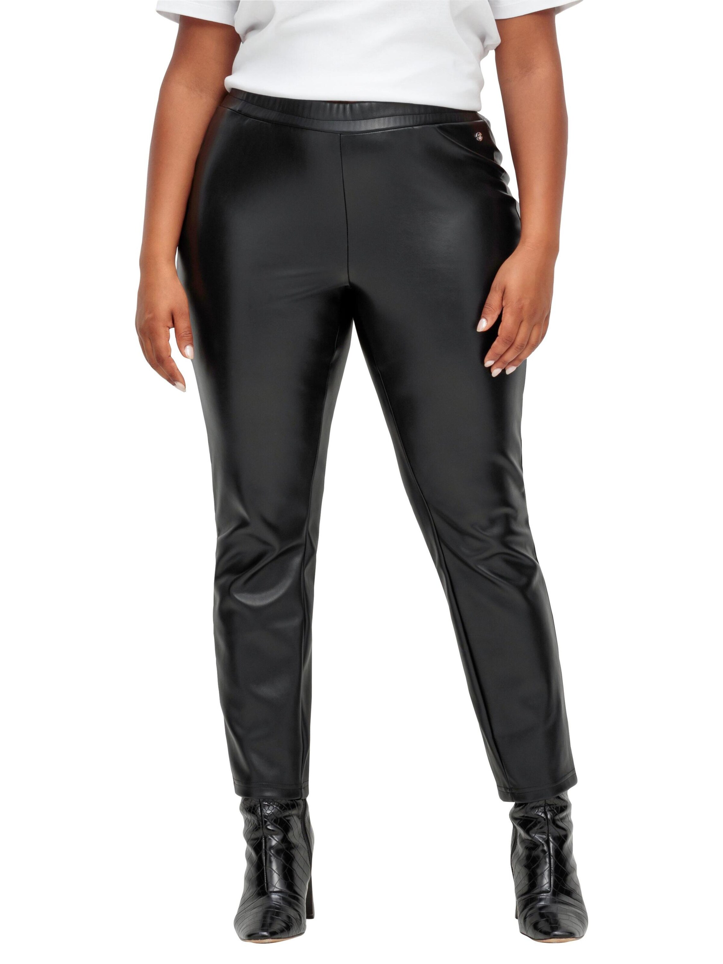 Slimfit Leggings de la SHEEGO pe negru: față