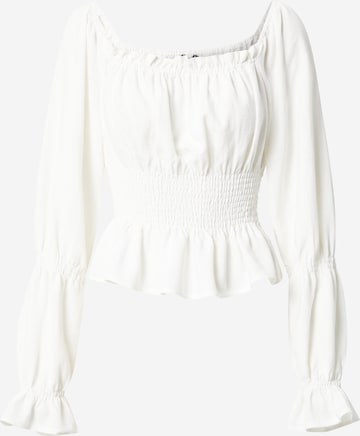 Nasty Gal Blouse in Wit: voorkant