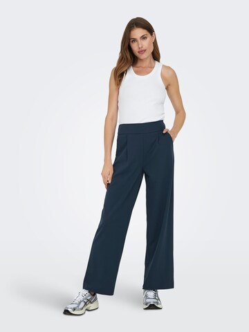 JDY Wide leg Pleat-Front Pants 'GEGGO' in Blue