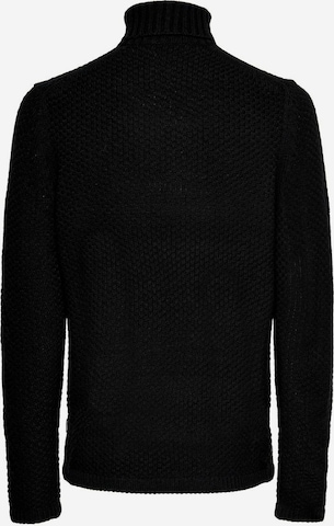 Only & Sons Regular Fit Pullover 'LOCCER' in Schwarz