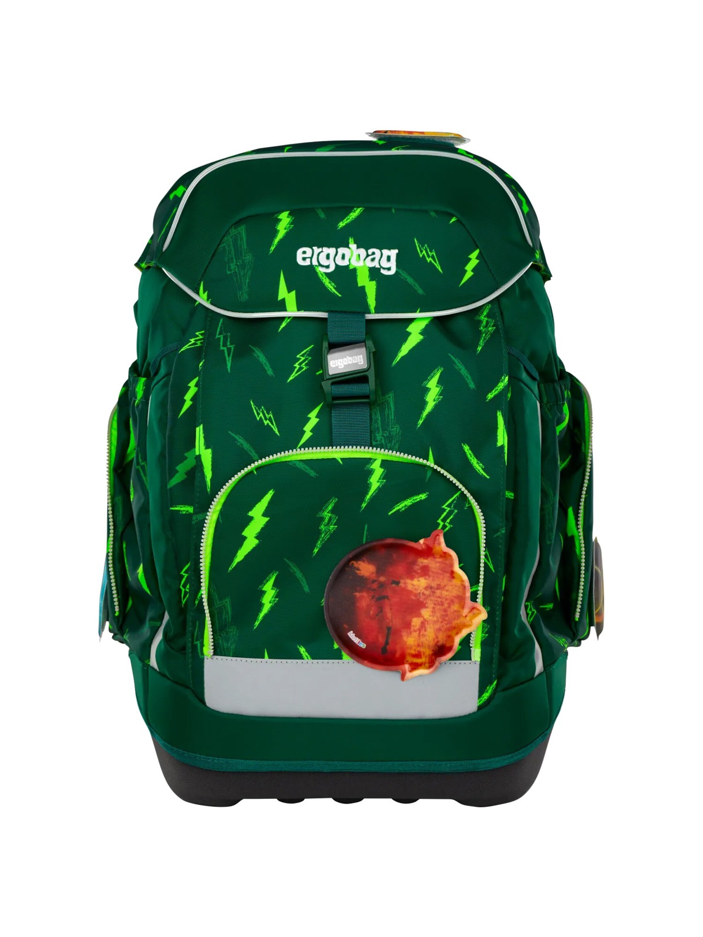ergobag Backpack 'Schulranzen-Set maxi Set' in Green