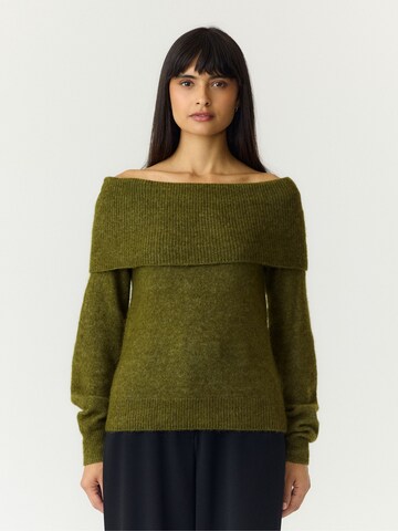 YAS Pullover 'JOHI' in Grün: Vorderseite