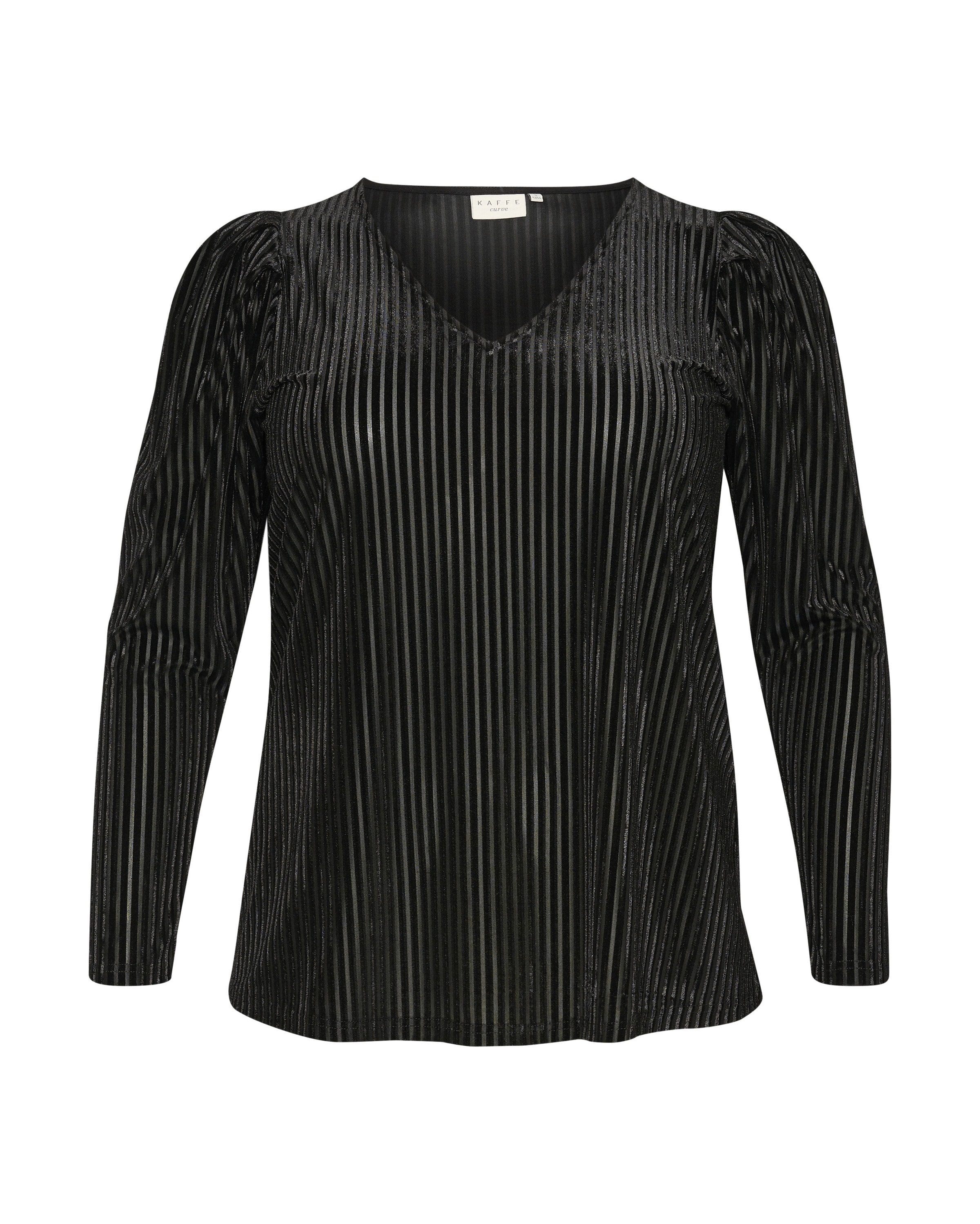 KAFFE CURVE Bluse 'KC Cacanna' in Schwarz: Vorderseite